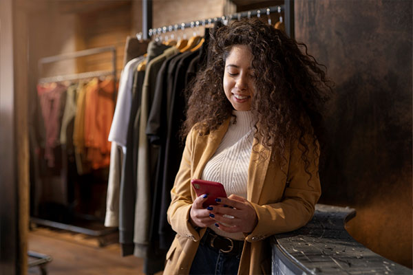 Person making phone call to schedule pickup